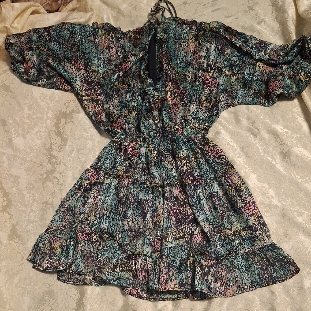 Vici Navy and Multicolor Dress
